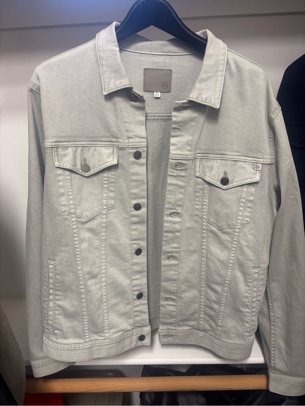 Ag Adriano Goldschmied Light Gray Denim Jacket